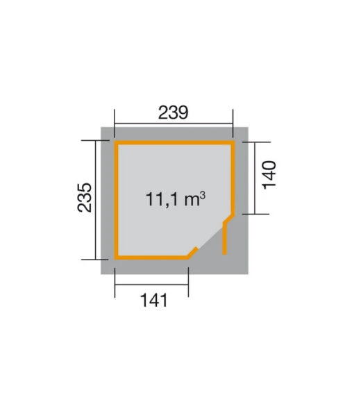 Weka Gartenhaus 229 Gr. 2, Ca. B270/H217/T270 Cm -Freien Garten Rabatt Geschäft 1805902 BildD 001 BBH21mmQuintaGr2natur