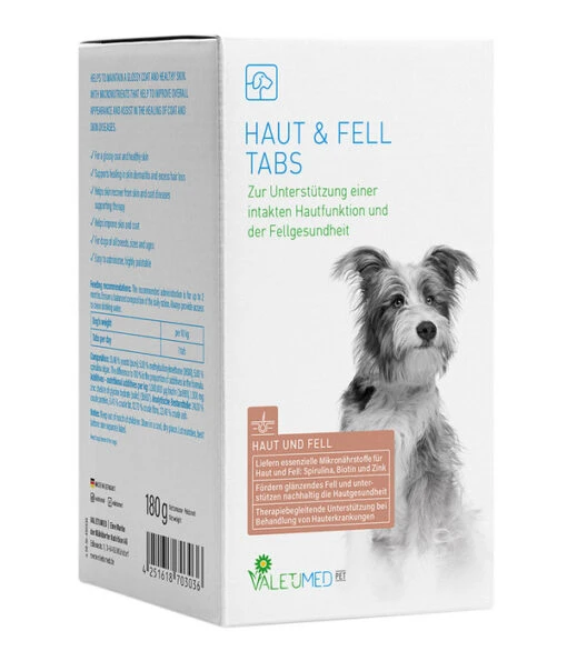 Valetumed Ergänzungsfutter Für Hunde Haut & Fell Tabs, 180 G -Freien Garten Rabatt Geschäft 2017929 WE FS 001 ValHZbhHautFellTabs180g