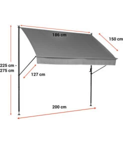 Angerer Klemmmarkise Style, Ca. B200/H275/T150 Cm -Freien Garten Rabatt Geschäft 2072452 WE BG 001 AngererKlemmmarkiseStandard