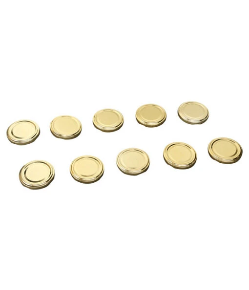 Schraubdeckel, Gold, Für Einkochgläser, Ø63 Mm, 10er-Set -Freien Garten Rabatt Geschäft 209296 BildFS 001 DehnerErsatzdeckelFuerEinmachglasErsatzdeckel63Mm10St