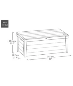 Keter Aufbewahrungsbox Brushwood, 455 Liter, Ca. B145/H60,3/T69,7 Cm -Freien Garten Rabatt Geschäft 2191161 WE BG 001 KeterAufbewahrungsbox