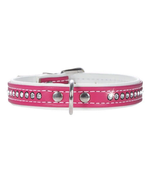 HUNTER® Hundehalsband Modern Art Luxus, Pink/weiss -Freien Garten Rabatt Geschäft