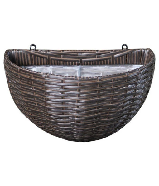 Dehner Polyrattan-Wandhänger, Braun -Freien Garten Rabatt Geschäft 2467694 WE FS 001 Polyrattanwandhaenger