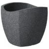 Scheurich Kunststoff-Topf Wave Globe Cubo, Schwarz-granit -Freien Garten Rabatt Geschäft 2508570 2508620 WE FS 001 ScheurichKunststoffTopfGlobeCubo