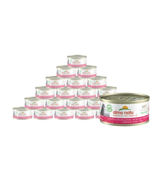 Almo Nature Nassfutter Für Katzen HFC Natural, Huhn Mit Hühnerleber, 24 X 70 G -Freien Garten Rabatt Geschäft