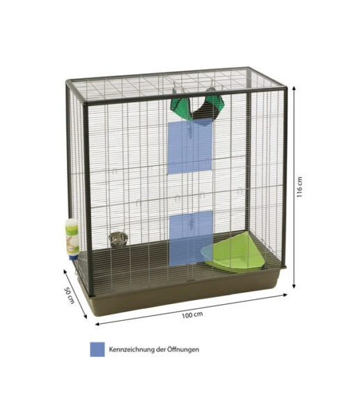 Dehner Nagerkäfig Ratatouille, Ca. B100/H116/T50 Cm -Freien Garten Rabatt Geschäft 2924173 WE BG 001 DehnerMarkenqualitaetKomplettSetRattenN