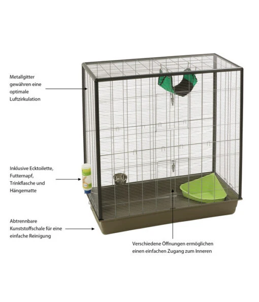 Dehner Nagerkäfig Ratatouille, Ca. B100/H116/T50 Cm -Freien Garten Rabatt Geschäft 2924173 WE IG 003 DehnerMarkenqualitaetKomplettSetRatten