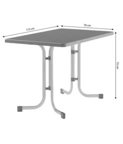 Sieger Boulevard-Klapptisch Mecalit®-PRO, Ca. B115/H72/T70 Cm -Freien Garten Rabatt Geschäft 3885407 WE BG 001 SiegerBoulevardKlappGartentischKlapptischGraphit115X70