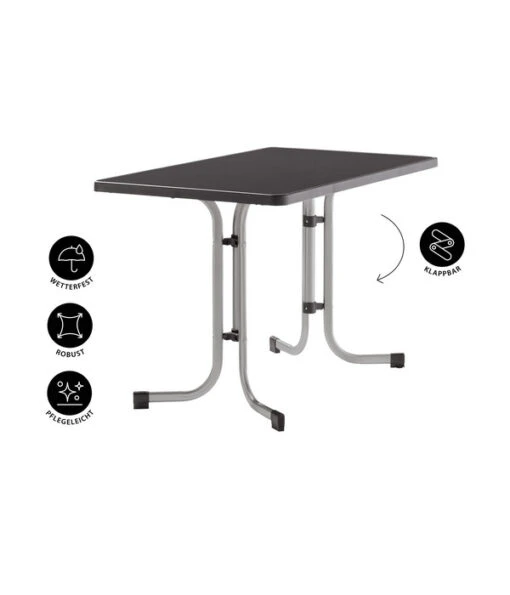 Sieger Boulevard-Klapptisch Mecalit®-PRO, Ca. B115/H72/T70 Cm -Freien Garten Rabatt Geschäft 3885407 WE IG 001 KLAPPTISCHGRAPH115X70hellgrau