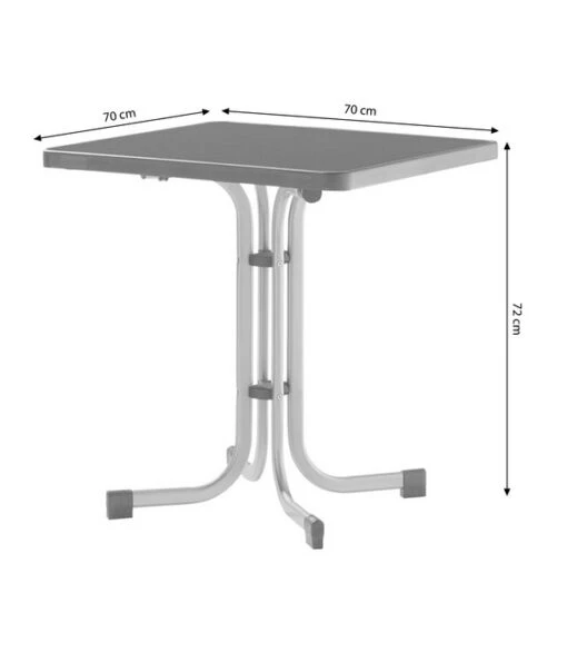 Sieger Boulevard-Klapptisch Mecalit®-PRO, Ca. B70/H72/T70 Cm -Freien Garten Rabatt Geschäft 3885589 WE BG 001 SiegerKlapptischKlapptischGraphit70X70