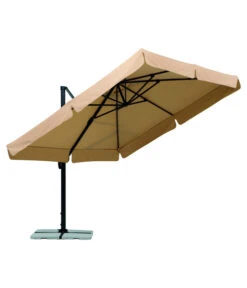 Schneider Classics Sonnenschirm Rhodos, Holzoptik, Quadratisch Ca. B300/T300 Cm -Freien Garten Rabatt Geschäft 3927571 BildD 001 SchneiderSonnenschirmRhodosAmpelschirmRhodosNatur