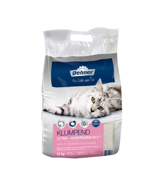 Dehner Premium Katzenstreu Ultra Babypuder-Duft, Klumpend -Freien Garten Rabatt Geschäft 4027025 WE FS 001 DehnerPremiumqualitaetKatzenstreuKlumpendUltraBabypuderduft12kg