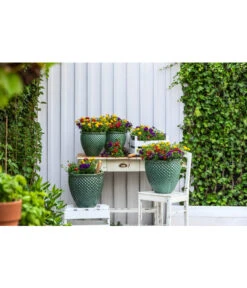 Dehner Keramik-Topf Jade, Rund -Freien Garten Rabatt Geschäft 4057220 4057246 4057261 WE MO 002 DehnerKeramikTopfJade