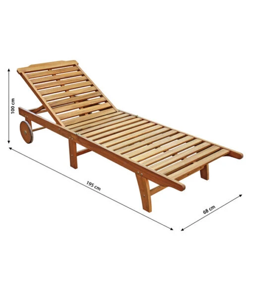 Dehner Rollliege Macao, Ca. B68/H100/T195 Cm -Freien Garten Rabatt Geschäft 4069357 WE BG 001 RollliegeMacao