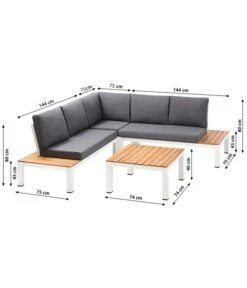 Dehner Aluminium-Lounge Malibu, 2-teilig -Freien Garten Rabatt Geschäft 4209870 WE BG 001 LoungeMalibuNEU