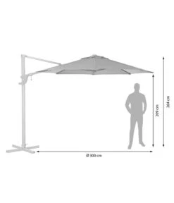 Dehner Ampelschirm Zypern, Rund, Ca. Ø 300 Cm -Freien Garten Rabatt Geschäft 4212171 WE BG 001 DehnerAmpelschirmZypern