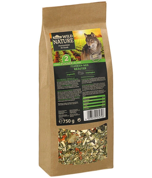 Dehner Wild Nature BARF-Ergänzungsfutter Für Hunde Flocken-Mix Kräuter -Freien Garten Rabatt Geschäft