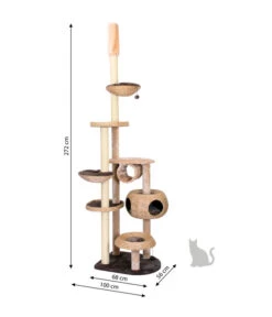 Dehner Kratzbaum Liv, Ca. B100/H247-272/T56 Cm -Freien Garten Rabatt Geschäft 4289971 WE BG 001 DehnerMarkenqualitaetKatzenkratzbaumLivNeu