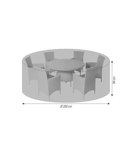 Acamp Schutzhülle Cappa, Für Runde Sitzgruppen Ø 200 X 94 Cm -Freien Garten Rabatt Geschäft