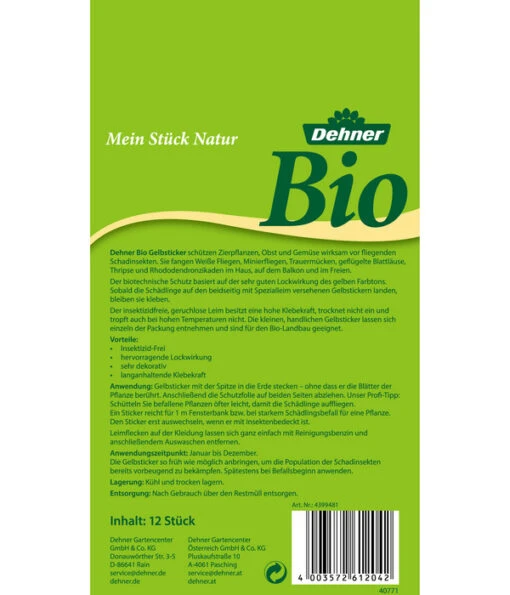 Dehner Bio Gelbsticker, 12er-Set -Freien Garten Rabatt Geschäft 4399481 WE DE 002 DehnerBioGelbsticker12Stueck