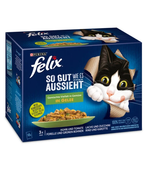 PURINA Felix® Nassfutter Für Katzen So Gut Wie Es Aussieht Gemischte Vielfalt, Gemüse -Freien Garten Rabatt Geschäft