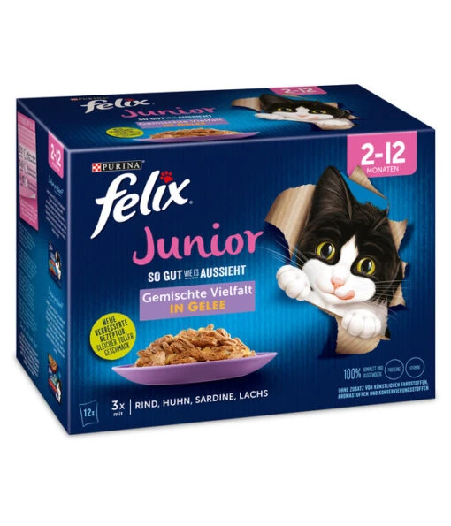 PURINA Felix® Nassfutter Für Katzen So Gut Wie Es Aussieht Gemischte Vielfalt Junior -Freien Garten Rabatt Geschäft