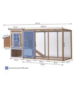 Dehner Hühnerstall Happy Farm Chicken House, Ca. B247/H103/T75 Cm -Freien Garten Rabatt Geschäft 4440749 WE BG 001 NeuDehnerMarkenqualitaetHuehnerstallChickenHouseHellbraun