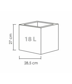 Scheurich Kunststoff-Topf C-Cube, Quadratisch -Freien Garten Rabatt Geschäft 4496188 WE BG 001 ScheurichTopfCCube