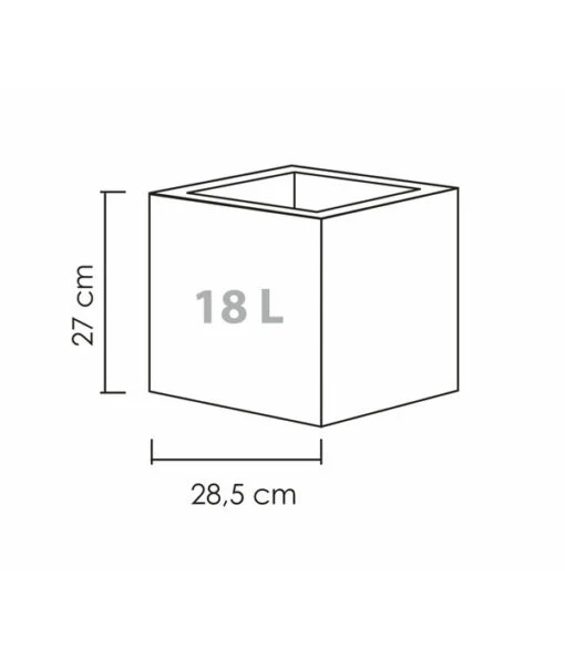 Scheurich Kunststoff-Topf C-Cube, Quadratisch -Freien Garten Rabatt Geschäft 4496188 WE BG 001 ScheurichTopfCCube