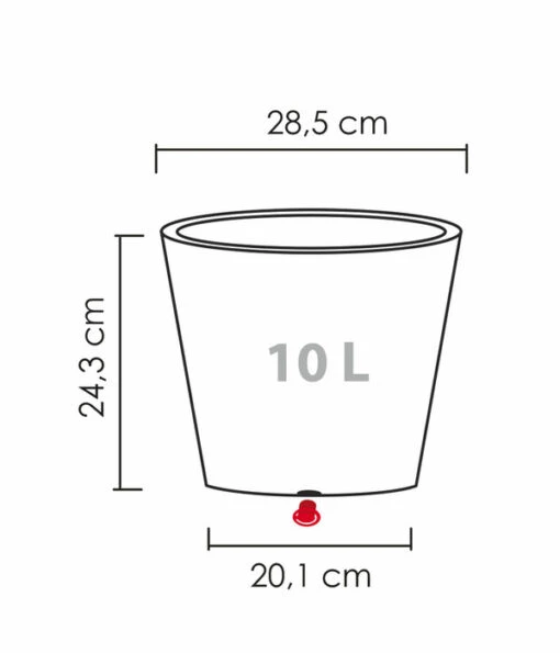 Scheurich Kunststoff-Topf C-Cone, Rund -Freien Garten Rabatt Geschäft 4497038 WE BG 001 ScheurichTopfCCone