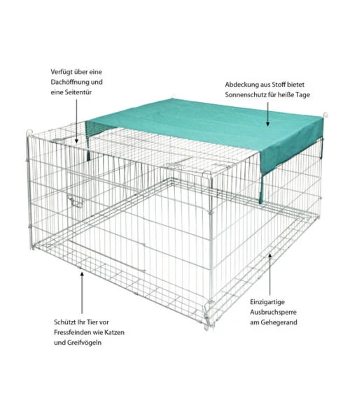 Kerbl Freigehege Mit Ausbruchsperre Für Kaninchen, Ca. B230/H70/T115 Cm -Freien Garten Rabatt Geschäft 5337092 WE IG 003 KerblFreilaufgehegeAusbruchsperre