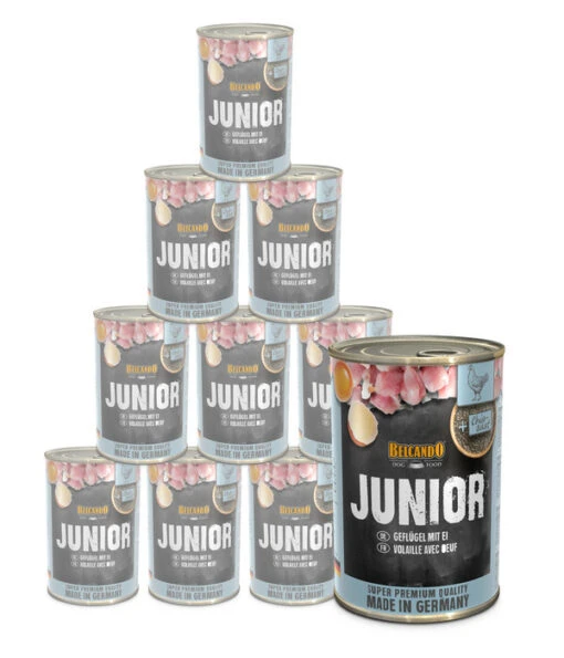 BELCANDO® Nassfutter Für Hunde Junior, Geflügel & Ei, 12 X 400 G -Freien Garten Rabatt Geschäft