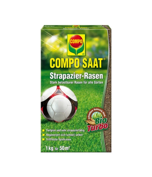 COMPO Saat® Strapazierrasen -Freien Garten Rabatt Geschäft 5414263 WE FS 001 CompoStrapazierrasen1kg