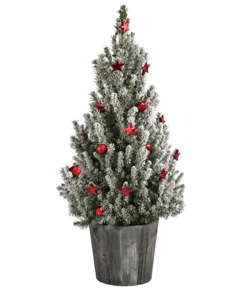 Geschmückter Weihnachtsbaum Wood, Ca. H50 Cm -Freien Garten Rabatt Geschäft 6552632 WE FS 001 WeihnachtsbaeumchenWoodRot19cm