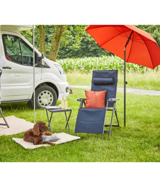 Siena Garden Camping Relaxstuhl Premium, Blau -Freien Garten Rabatt Geschäft