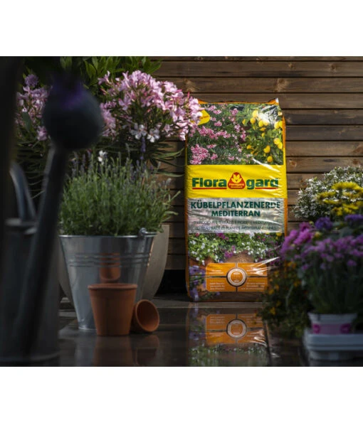 Floragard Kübelpflanzenerde Mediterran, 60 X 40 L -Freien Garten Rabatt Geschäft