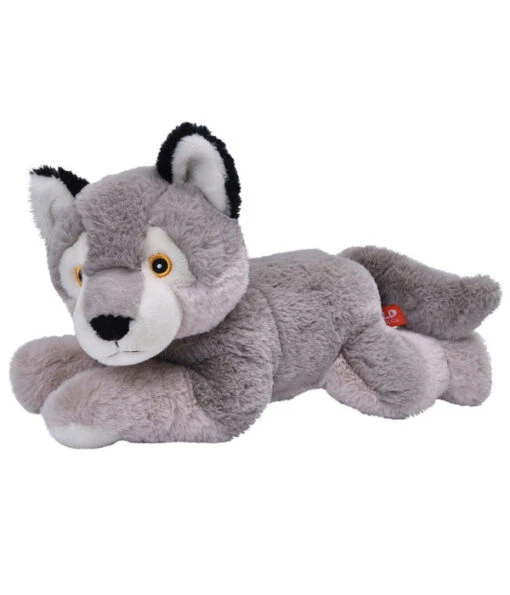 WILD REPUBLIC® Stofftier Wolf, Ca. B35/H16 Cm -Freien Garten Rabatt Geschäft 6647127 WE FS 001 WEEcokinsWolf30cm