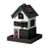 Dobar® Wildlife Vogelhaus School, Kiefer, Schwarz/weiß, Ca. B18/H23/T18 Cm -Freien Garten Rabatt Geschäft 6689574 WE FS 001 DobarWVWesternVogelhausSchool