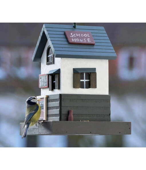 Dobar® Wildlife Vogelhaus School, Kiefer, Schwarz/weiß, Ca. B18/H23/T18 Cm -Freien Garten Rabatt Geschäft 6689574 WE MO 002 DobarWVWesternVogelhausSchool