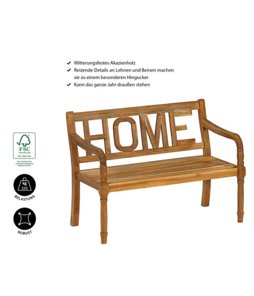 Dehner Gartenbank Home, 2-Sitzer -Freien Garten Rabatt Geschäft 6708382 WE IG 001 BankHome