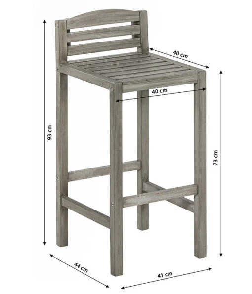 Dehner Barstuhl Southampton -Freien Garten Rabatt Geschäft 6713440 WE BG 001 BarstuhlSouthamptonGrauNeu