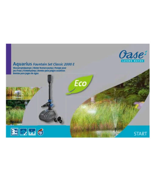 Oase Aquarius Fountain Set Classic 2000 E -Freien Garten Rabatt Geschäft 6720593 WE FS 002 OaseAquariusFountainSetClassic2000E