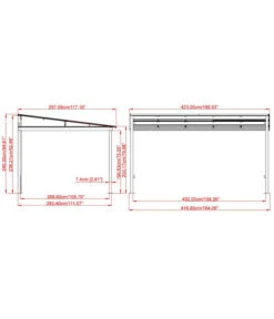 Sojag Terrassenüberdachung St. Barthelemy -Freien Garten Rabatt Geschäft 6752885 WE FS 003 TUeberdachung10x14