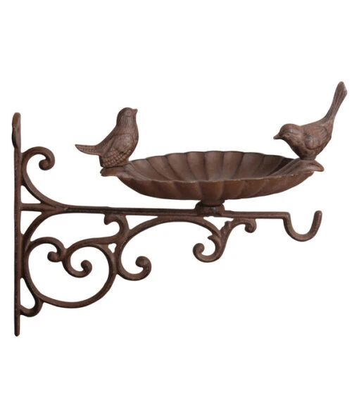 Esschert Design Gusseisen-Wandfutterschale Mit Haken -Freien Garten Rabatt Geschäft 6764013 WE FS 001 EsschertWandfutterschalemitHaken