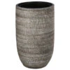 Dehner Keramik-Vase Lana, Bauchig, Braun -Freien Garten Rabatt Geschäft 6799894 6799910 WE FS 001 VaseLanaBraun