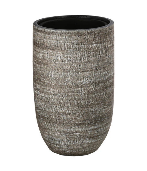 Dehner Keramik-Vase Lana, Bauchig, Braun -Freien Garten Rabatt Geschäft 6799894 6799910 WE FS 001 VaseLanaBraun