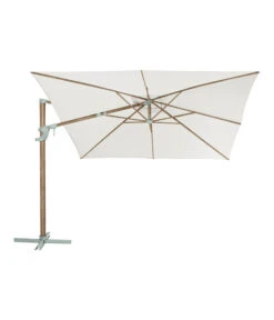 Dehner Ampelschirm Zypern, Holzoptik, Quadratisch, Ca. B300/T300 Cm -Freien Garten Rabatt Geschäft 6865422 WE FS 004 AmpelschirmZypernHolzBeige