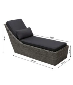 Dehner Sunlounger Toska, Ca. B64/H80/T180 Cm -Freien Garten Rabatt Geschäft 6875744 WE BG 001 LiegeToskaNeu