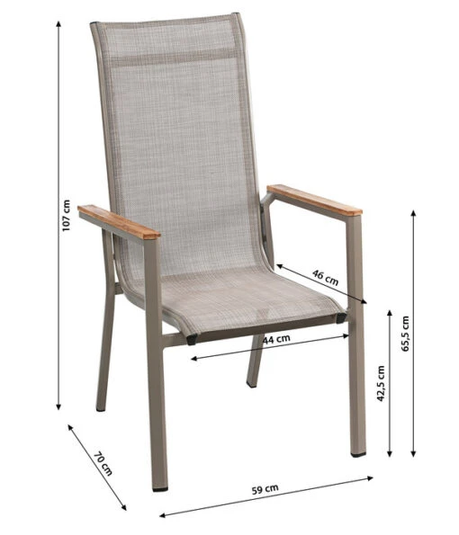 Dehner Stapelstuhl Cleveland, Hellbraun -Freien Garten Rabatt Geschäft 6894083 WE BG 001 StapelstuhlClevelandH B