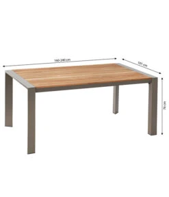 Dehner Holz-Ausziehtisch Cleveland, Ca. B160-240/H76/T101 Cm -Freien Garten Rabatt Geschäft 6895387 WE BG 001 AusziehtischClevelandNEU